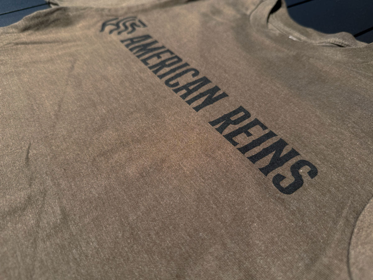American Reins Unisex Tee Shirt - Heather Army