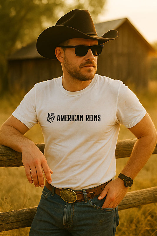 American Reins Unisex Tee Shirt - White